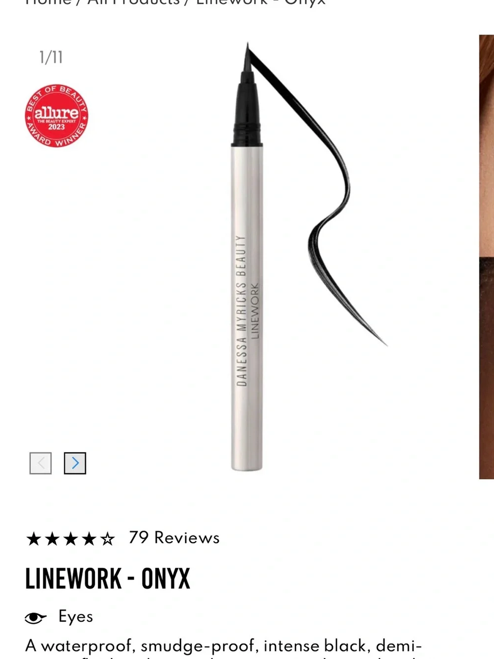 Danessa Myricks Beauty Linework Liquid Eyeliner — Onyx Black